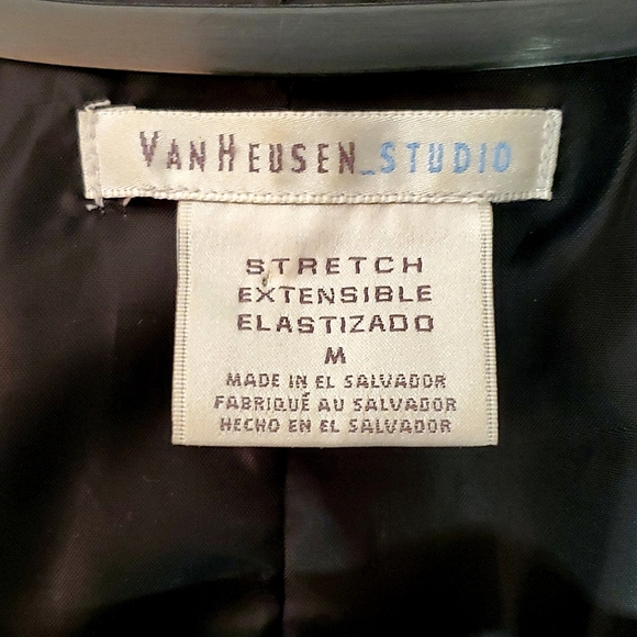 Van Heusen Studio Stretch Brown Plaid Ladies Vest - Medium - Picture 5 of 14